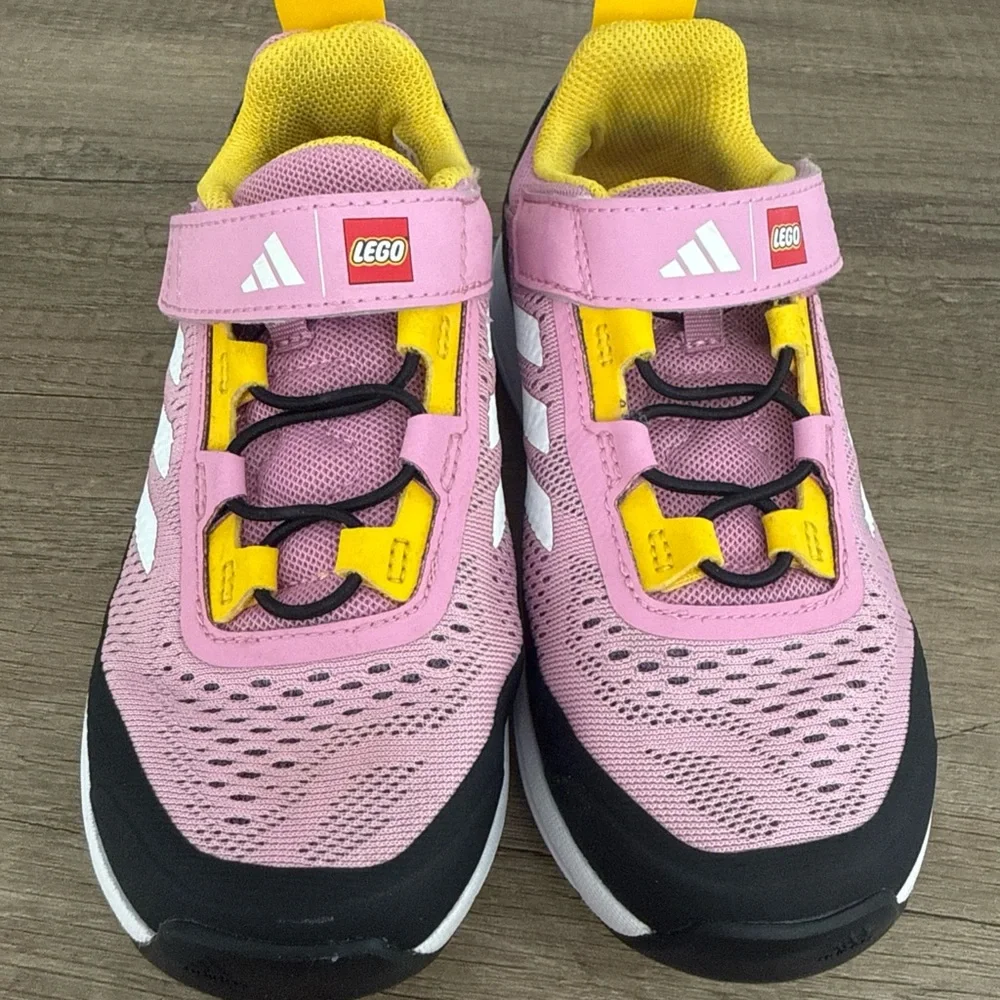 Adidas‎ X LEGO Terrell Agravic Flow Pink Yellow Trail Running Shoes Youth 12.5